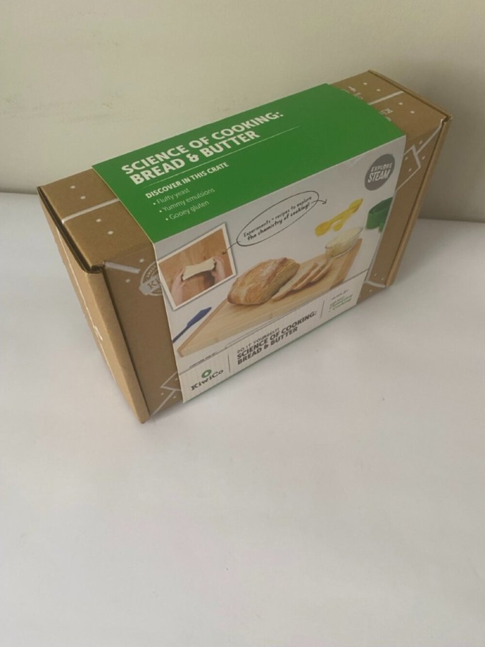 KiwiCo Science of Cooking: Bread & Butter kit. Recommended ages 5+.
